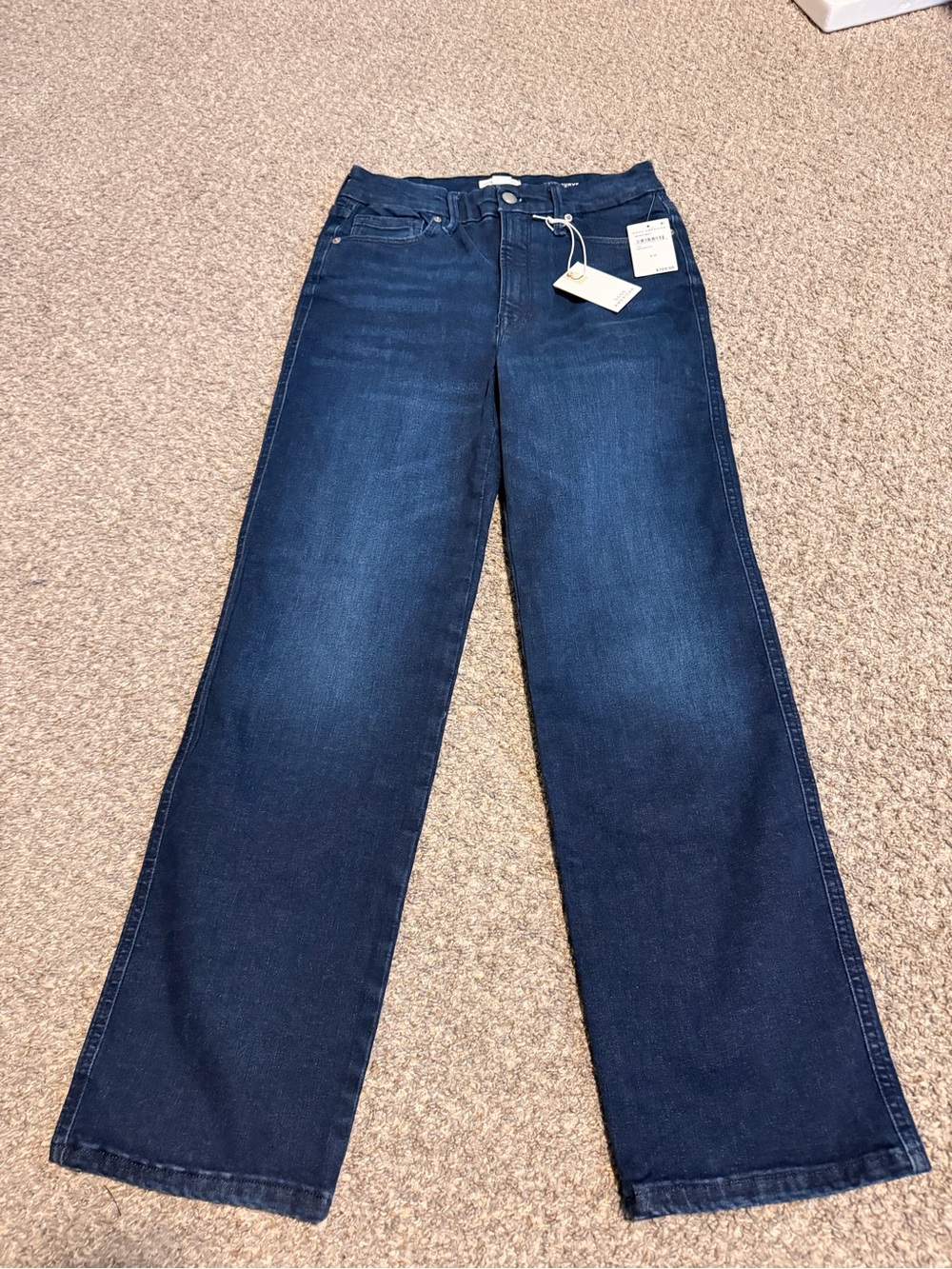 NWT Good American Good Curve Straight Dark Wash Jeans Size 6-12 (A5)